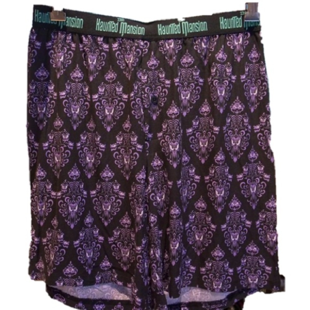DisneyParks The Haunted Mansion Wallpaper Design Mens Boxer Shorts Size Small